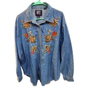 Y2K Quizz Denim Top